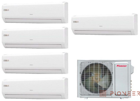 Мульти-сплит-система Pioneer KRMS07A + KRMS07A + KRMS09A + KRMS09A + KRMS09A / 5MSHD42A