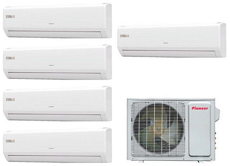 Мульти-сплит-система Pioneer KRMS07A + KRMS07A + KRMS09A + KRMS09A + KRMS09A / 5MSHD42A